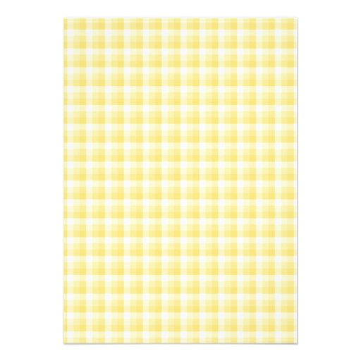Yellow Monogram. Custom Letter and Check Pattern. Custom Announcements