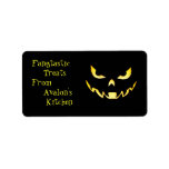 Yellow Monster Halloween Treats Baking Label