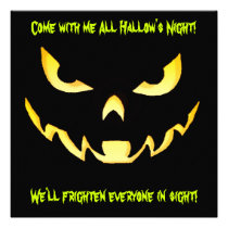 Yellow Monster Scarey Halloween Party Invitation