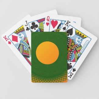yellow moon in green bicycle playing cards