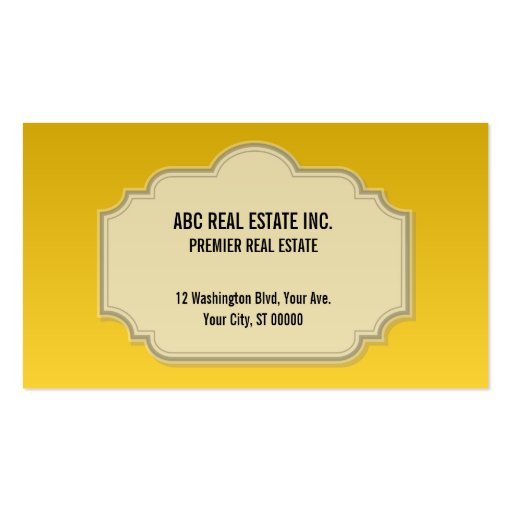 Yellow Mortgage/ Real Estate Business Card (back side)