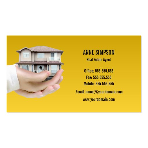 Yellow Mortgage/ Real Estate Business Card (front side)