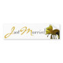 Yellow Mum Just Married - Yellow/Black text Bumper Sticker