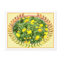 Yellow mums postcard by KABSANNIE Yellow mums postcard