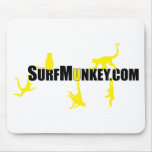Yellow munkeys in the Hanging Munkeys design Mouse Pad