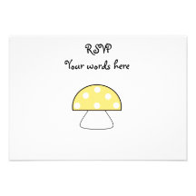 Yellow mushrooms invites
