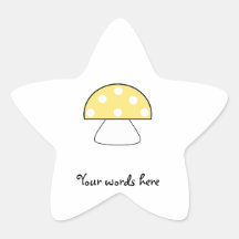 Yellow mushrooms stickers