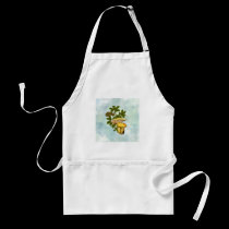 Yellow Mushrooms with seed pods Apron