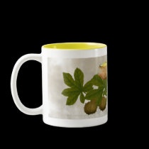 Yellow Mushrooms with Seed Pods Drinkware mugs by Rockangel1 Yellow Mushrooms with Seed Pods Drinkware mugs