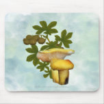 Yellow Mushrooms with seed pods Mousepad