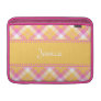 Yellow n Pink Plaid MacBook Air Sleeve 2