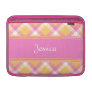 Yellow n Pink Plaid MacBook Air Sleeve 3