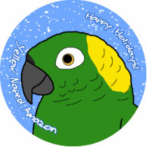 Yellow Naped Amazon Holiday Ornament photo sculptures