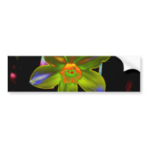 Yellow Neon Daffodil Bumper Sticker