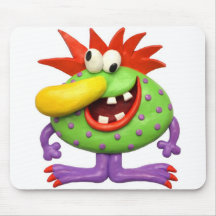 Yellow Nose Monster Mouse Pad