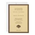 Yellow oak tree brown simple wedding invitation invitation
