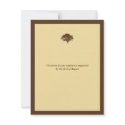 Yellow oak wedding enclosure RSVP response card invitation
