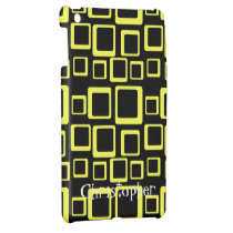Yellow on Black Squares iPad Mini Case Template ipad mini cases