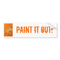 Yellow on Orange Paintball Bumper Stickers