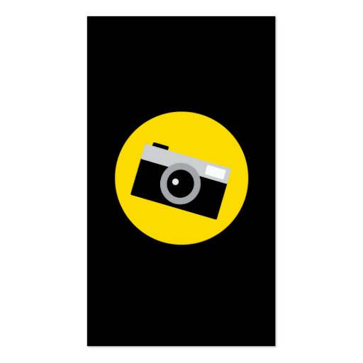 Yellow Optometrist photographer business card (back side)
