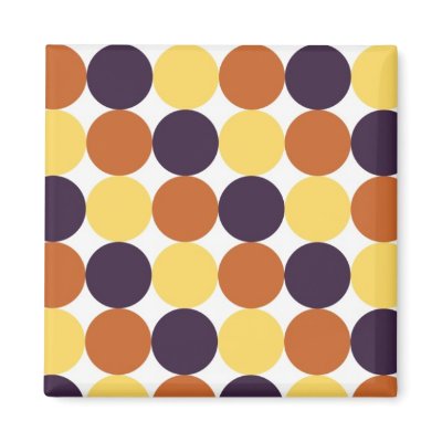 Yellow Orange and Indigo Dots Magnet by fantasian_angel