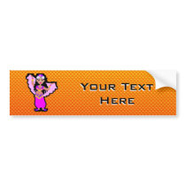 Yellow Orange Belly Dancer Bumper Sticker