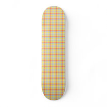 Yellow Orange Blue Grey Plaid skateboards