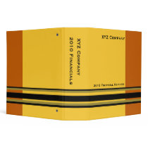 yellow orange business binders