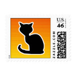Yellow Orange Cat Postage