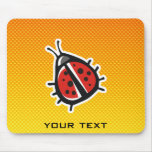 Yellow Orange Cute Ladybug Mousepads