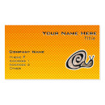Yellow Orange Cute Snail Business Card