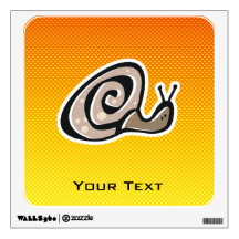 Yellow Orange Cute Snail Room Decal