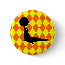 Yellow & Orange Diamonds Seal Pin buttons