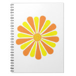 Yellow & Orange Energy Burst Pattern Notebooks