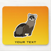 Yellow Orange Ferret Mousepad