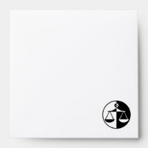 Yellow Orange Justice Scales Envelopes