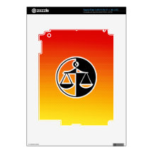 Yellow Orange Justice Scales iPad 3 Skins