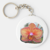 Yellow Orange Orchid Flower Picture Key Chain