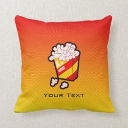 Yellow Orange Popcorn Throw Pillow