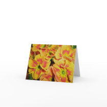 Yellow Orange Primrose Note Card