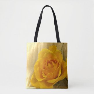 Yellow Orange Rose Garden Flower Tote Bag