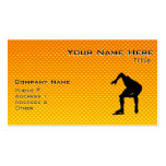 Yellow Orange Speed Skater Business Card