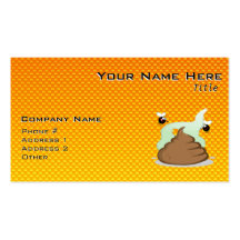 Yellow Orange Stinky Poo Business Card