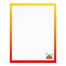 Yellow Orange Stinky Poo Letterhead Template