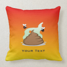 Yellow Orange Stinky Poo Pillow