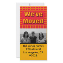 yellow orange we've moved photo cards by DonnasGreetingCards yellow orange we've moved photo cards