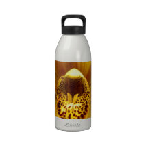 Yellow Orchid Flower Water Bottle