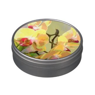 Yellow Orchids in the afternoon sun Jelly Belly Candy Tins