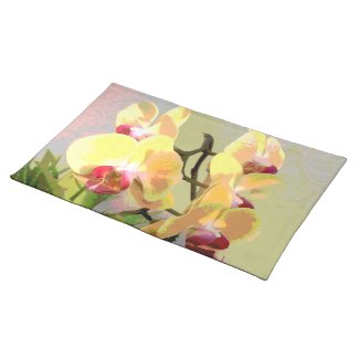 Yellow Orchids in the afternoon sun Place Mat