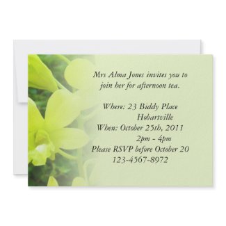 Yellow Orchids Invitation